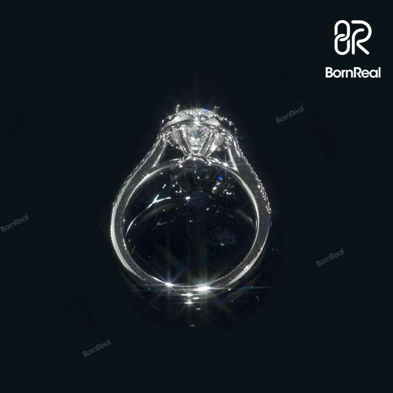 1.3ct. VVS Moissanite Diamond Round Engagement Ring