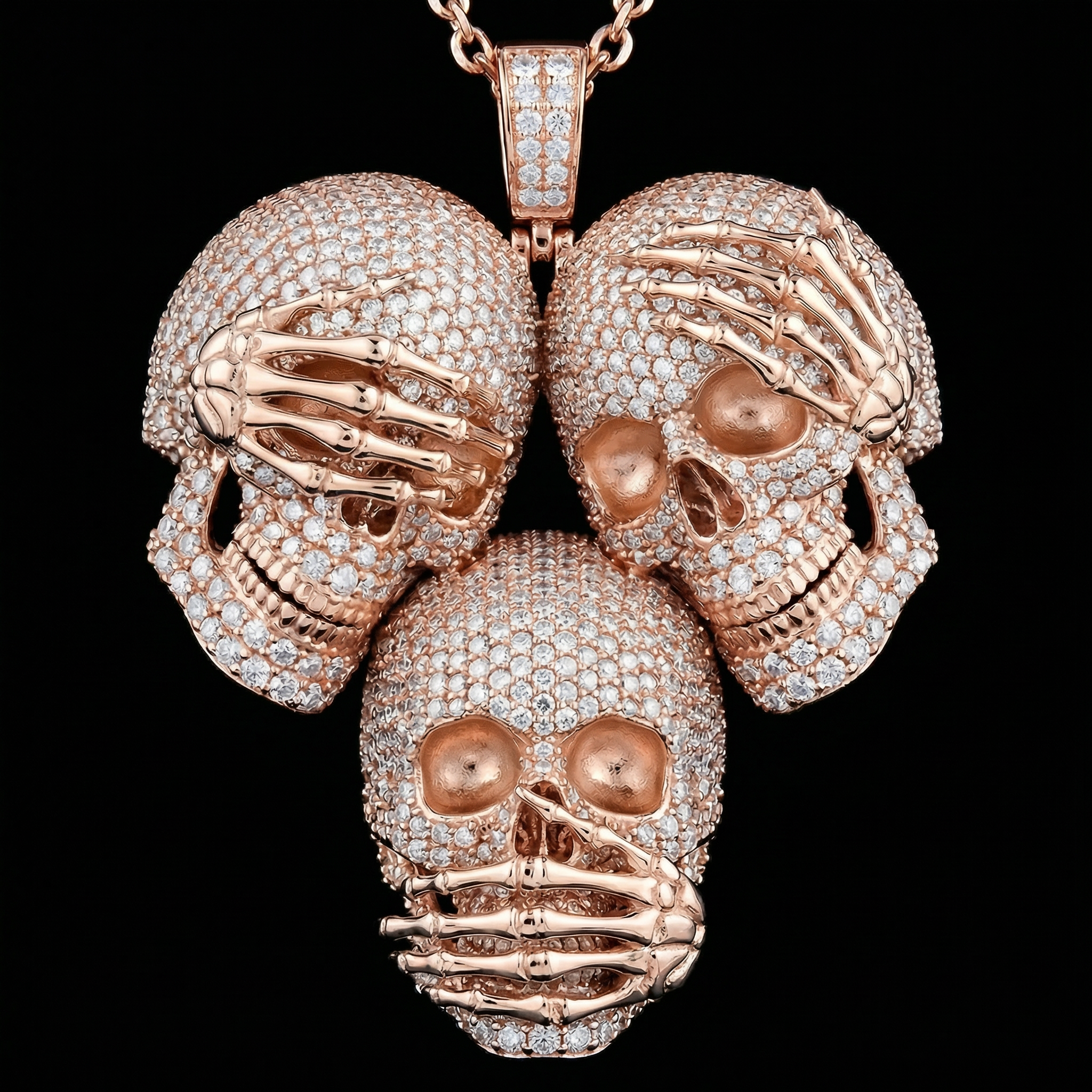 No Evil 3D Skull Pendant