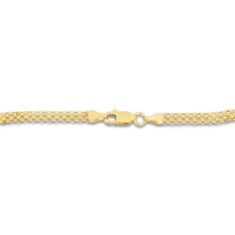 18K Yellow Gold 3.5MM Bismarck Chain Necklace