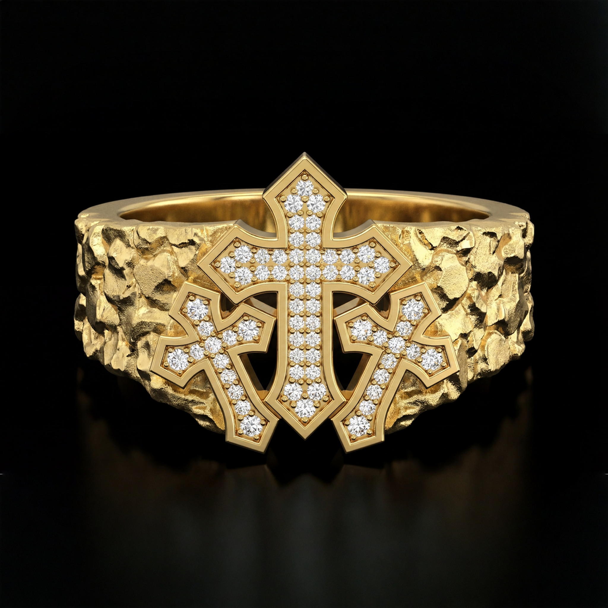 Forged Faith Cross Ring