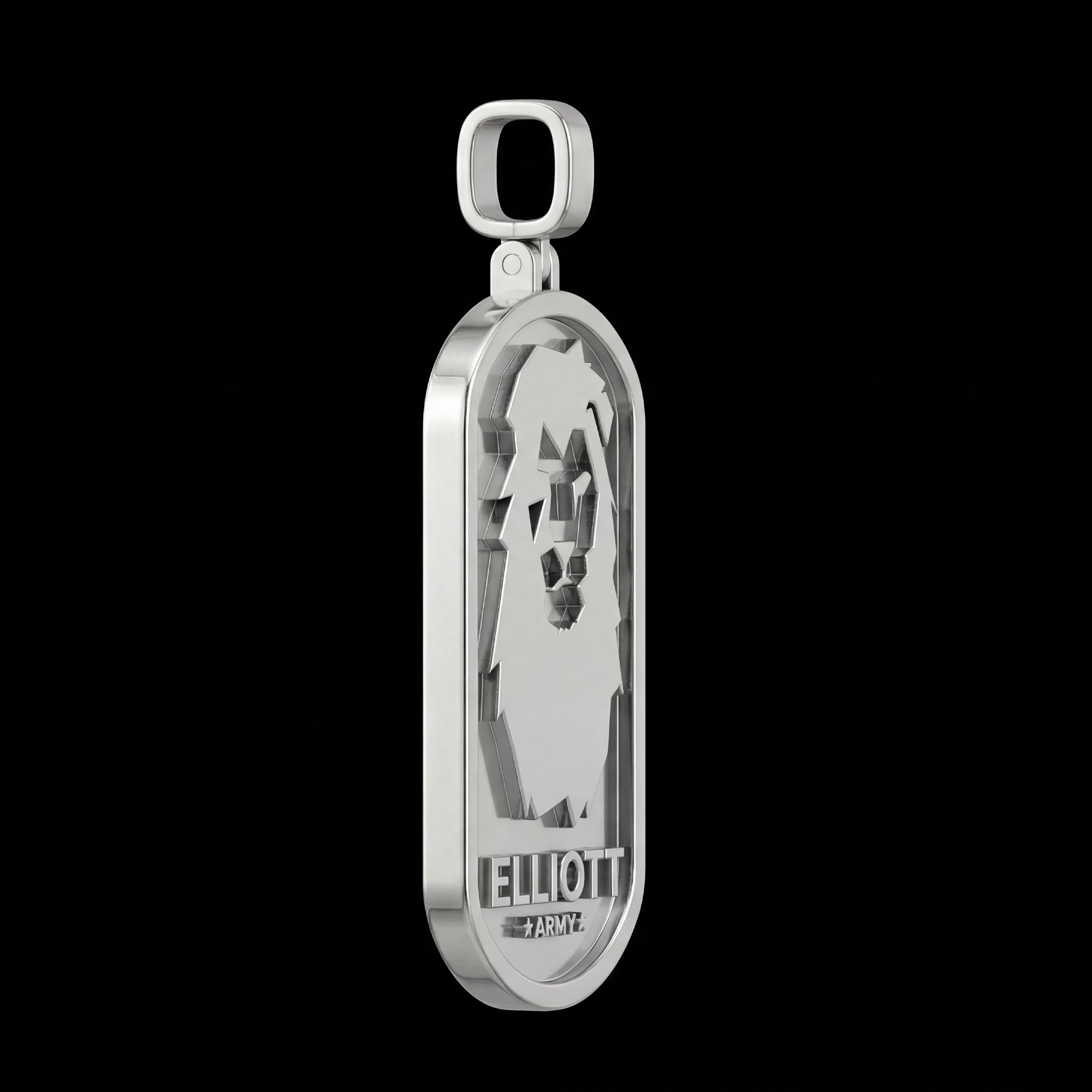 Custom Sterling Silver Logo Dog Tag Pendant
