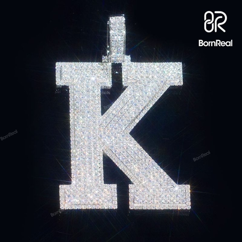2 inches A to Z VVS Diamond Letter Pendant Suitable for Everyday Wear_09
