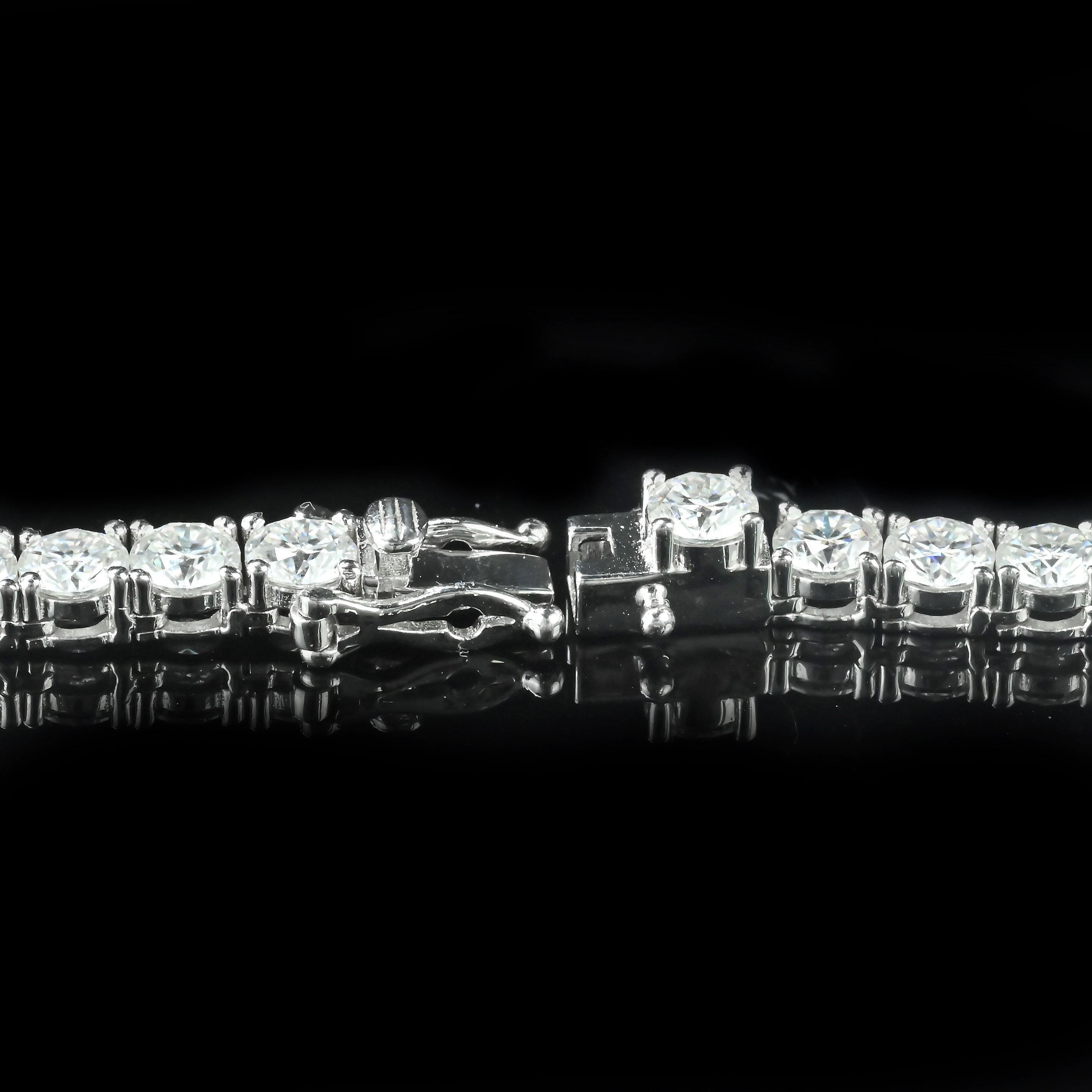 Pulsera de cadena de tenis de plata esterlina con diamantes VVS