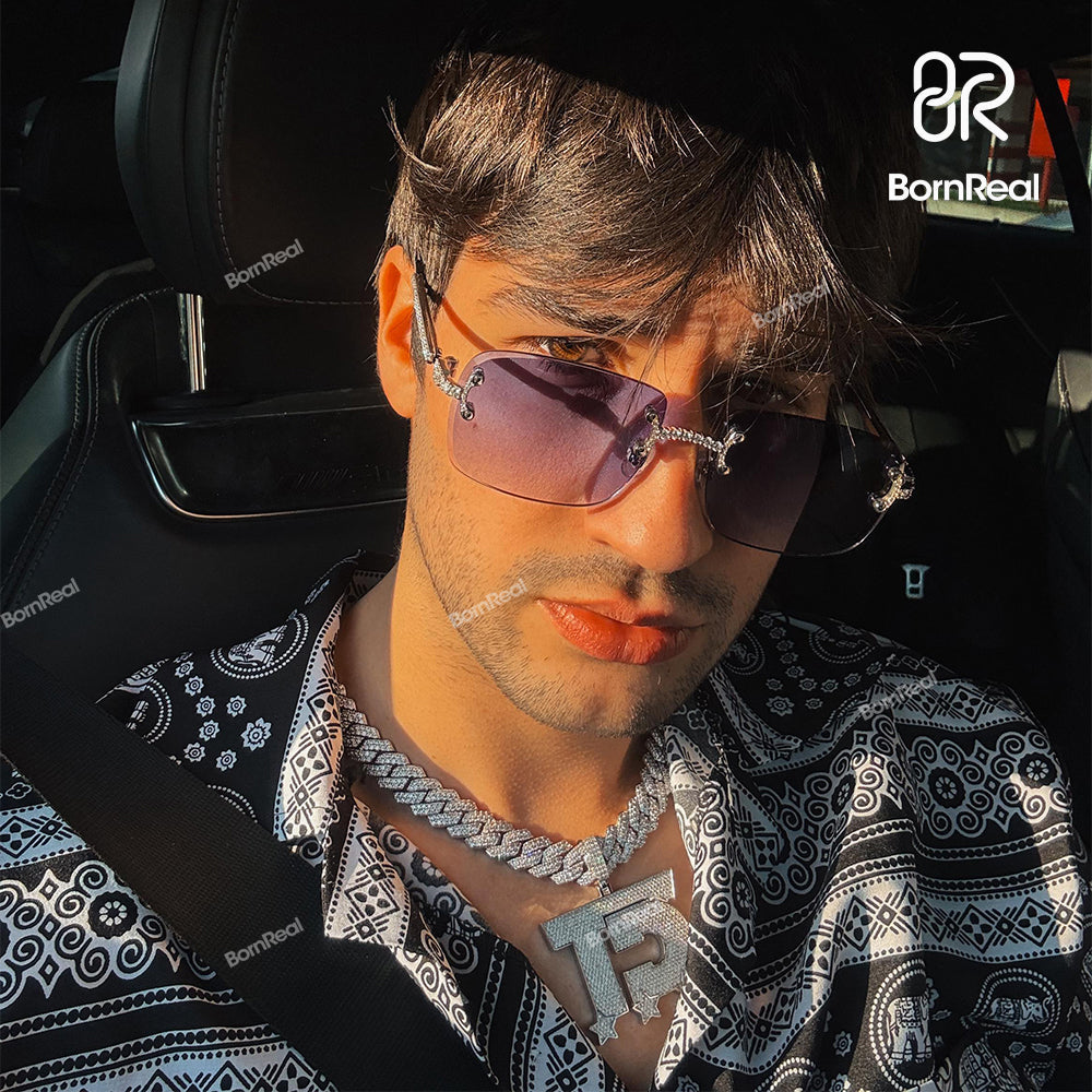 Bornreal x Thomas Deil: Limited Edition Iced Out Logo Pendant Bornreal Jewelry
