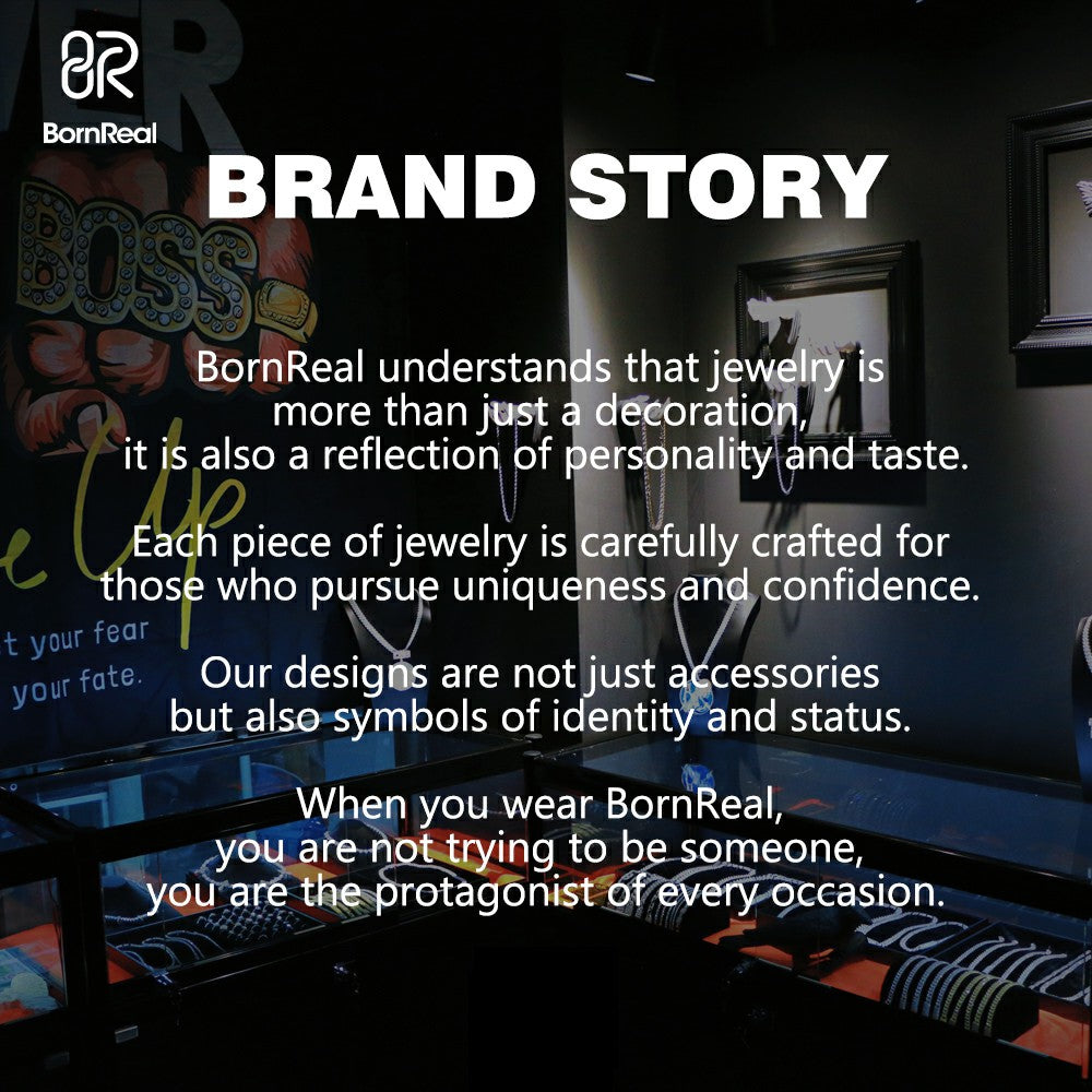 Bornreal Jewelry brand story – premium hip hop iced out jewelry craftsmanship