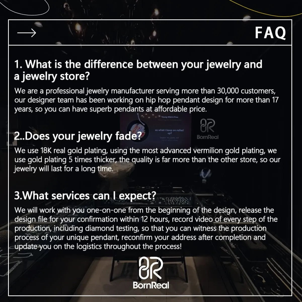 Bornreal Jewelry FAQ – VVS diamond tennis bracelet common questions answered