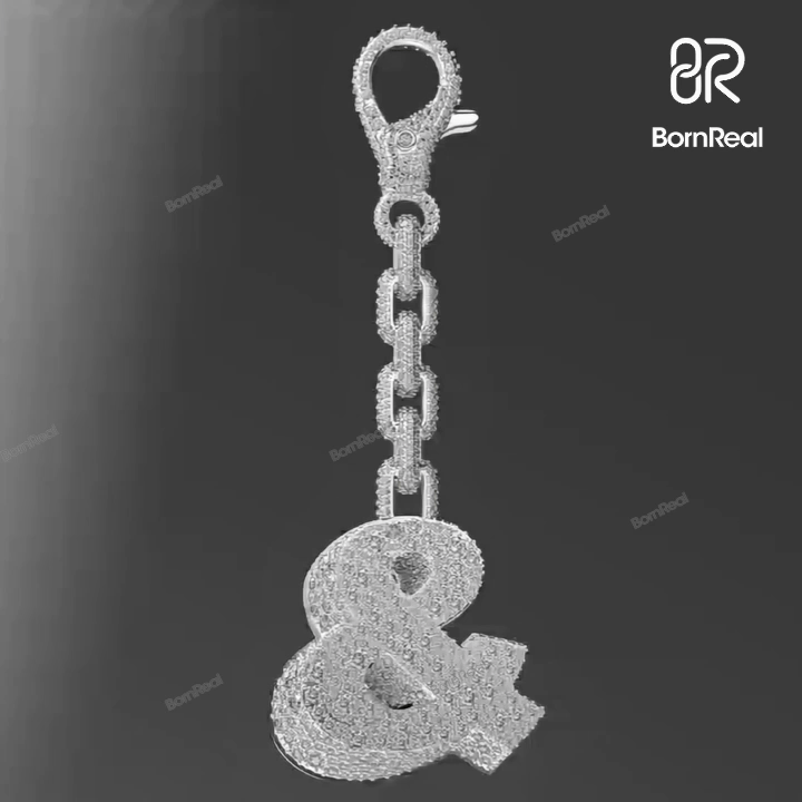 Custom & Symbol Keychain Pendant Pants Chain with Black Jorts_05