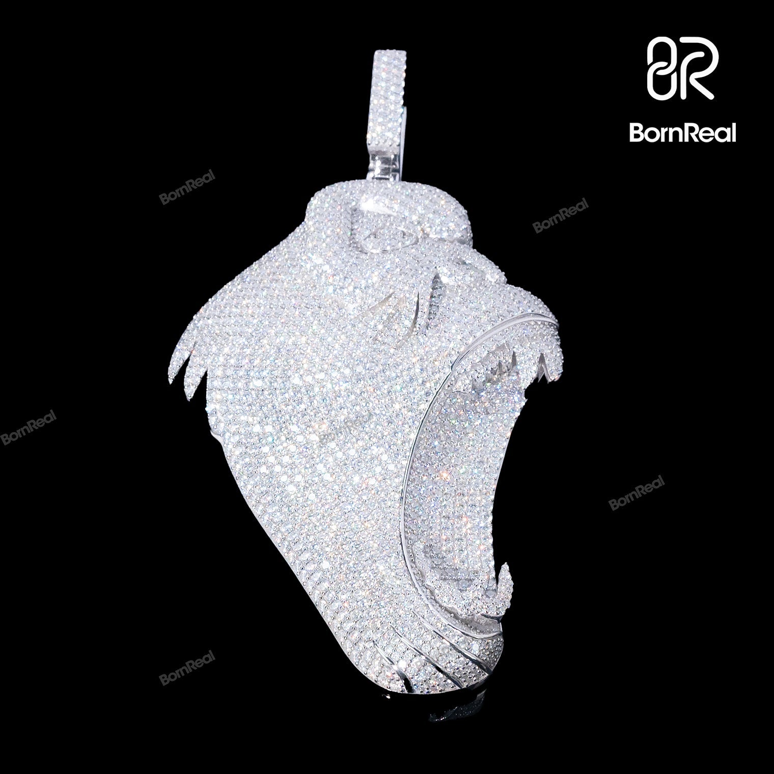 Iced Out Custom Gorilla Pendant Animal Pendant Bornreal Jewelry