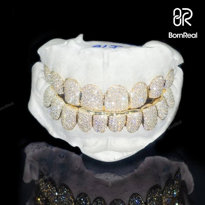 ABSOLUTELY FITTING! Custom VVS Moissanite Diamond Grillz 10K/14K/18K
