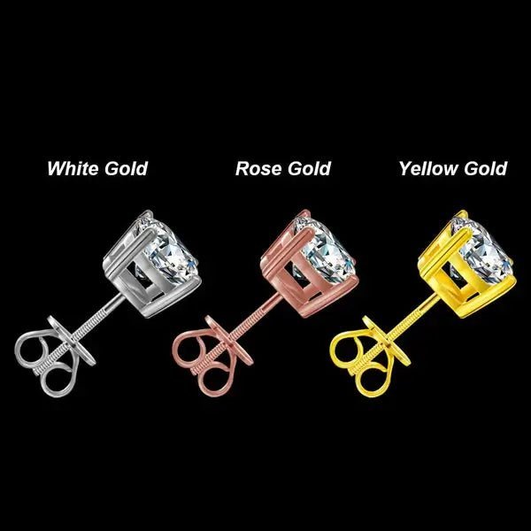 Anti - allergic High - Quality VVS Moissanite Diamond Stud Earrings 0.6 - 6CT For Gift(A Pair)