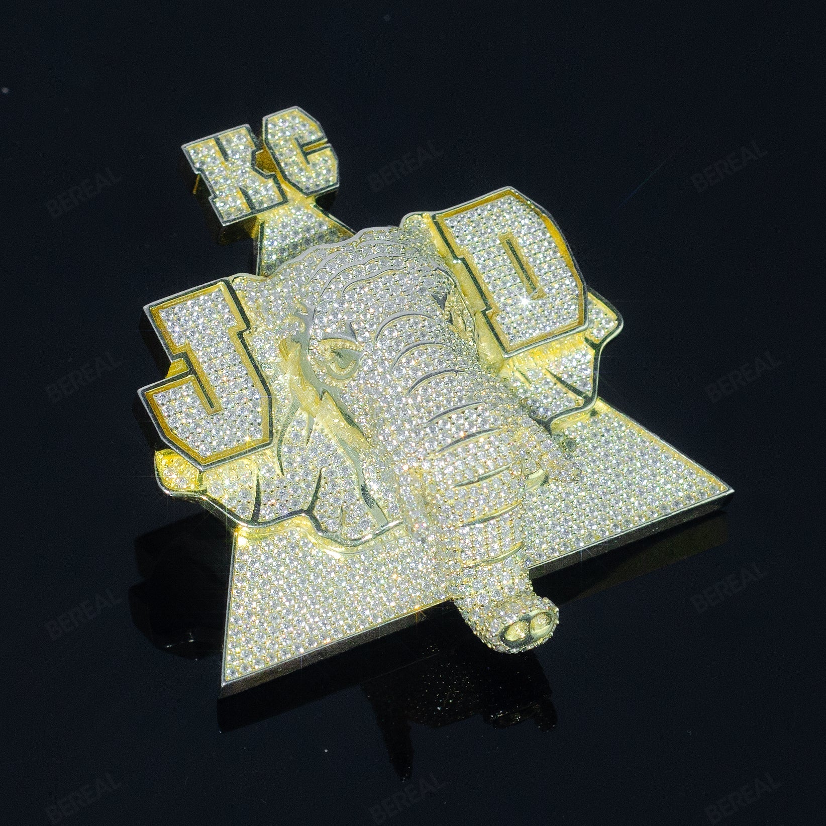 Custom Moissanite Iced 925 Silver 3D Designing Pendant