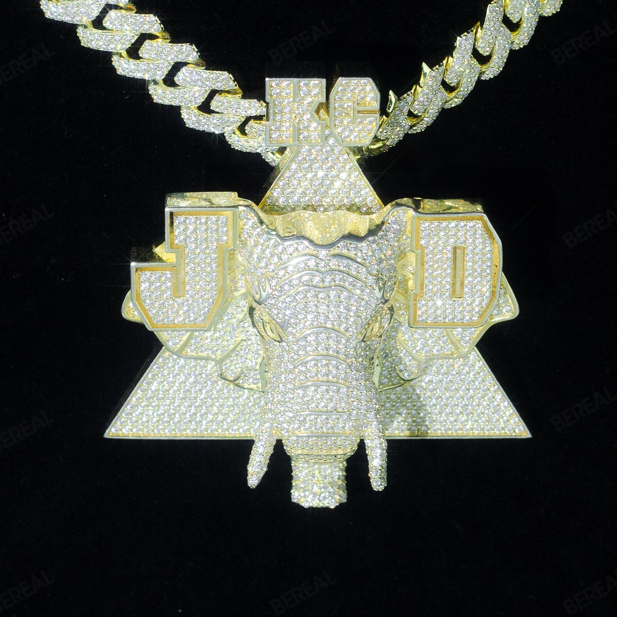 Custom Moissanite Iced 925 Silver 3D Designing Pendant