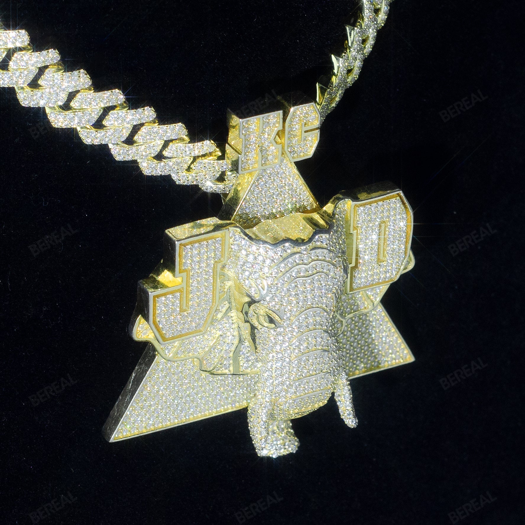 Custom Moissanite Iced 925 Silver 3D Designing Pendant