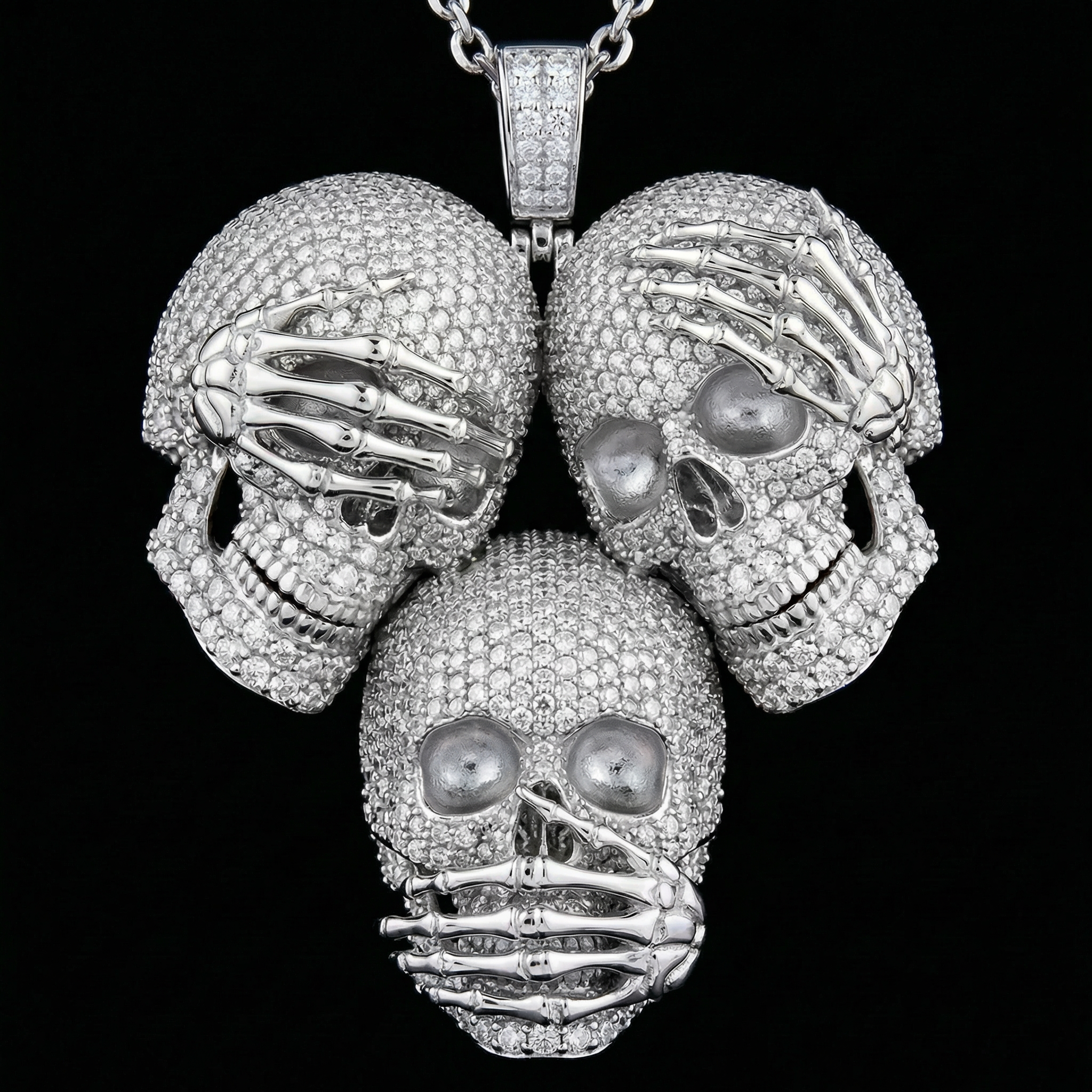 No Evil 3D Skull Pendant