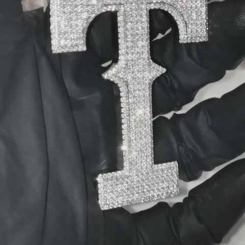 Iced Out 925 Silver Initial T Letter Custom Pendant