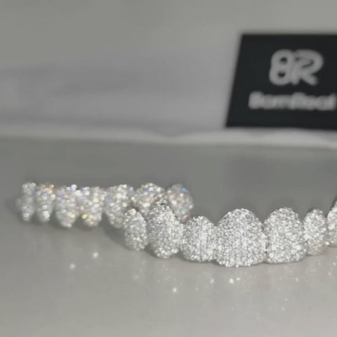 Grillz personalizado de corte redondo helado