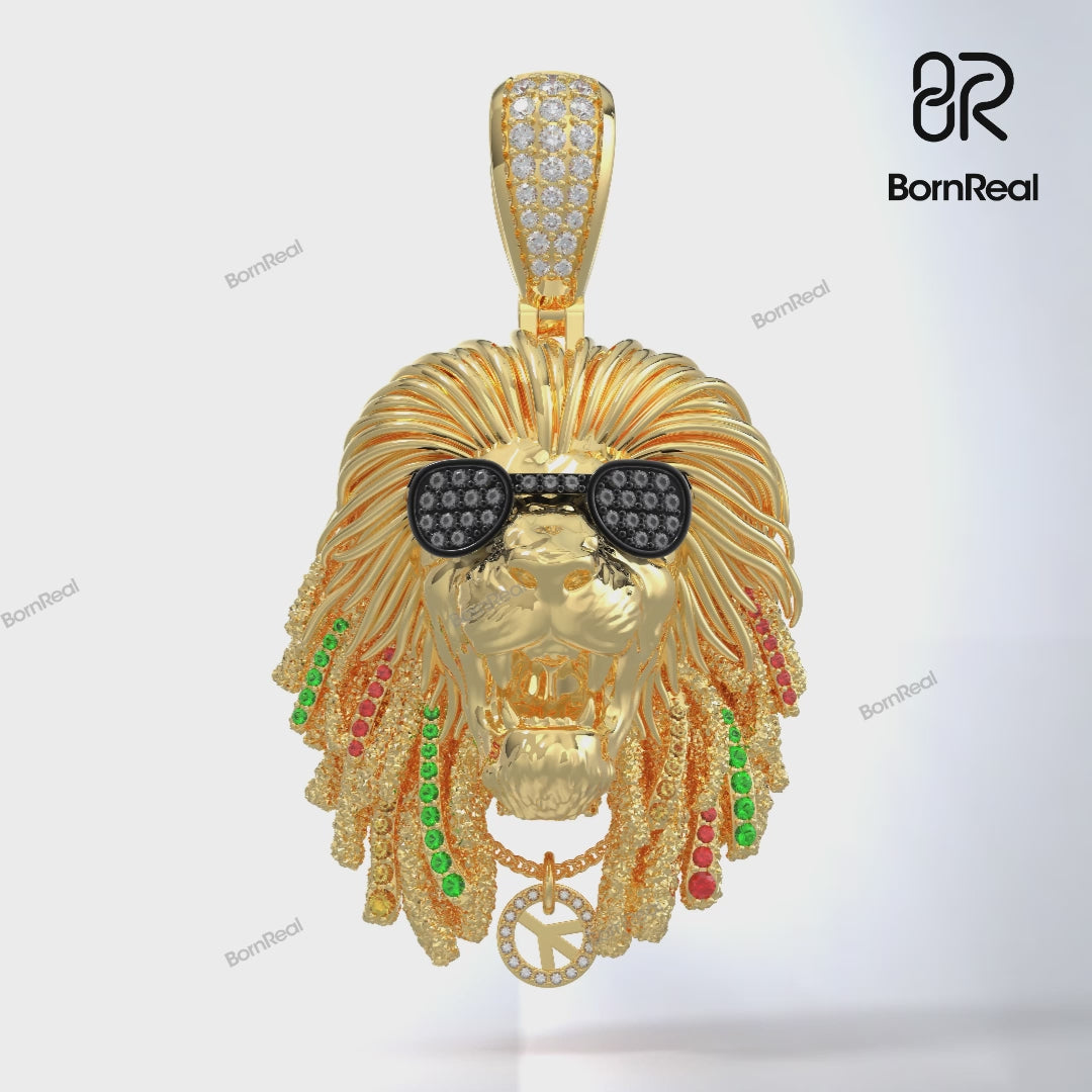 Bob Marley Collection – Lion Pendant, Lion Ring & Earrings