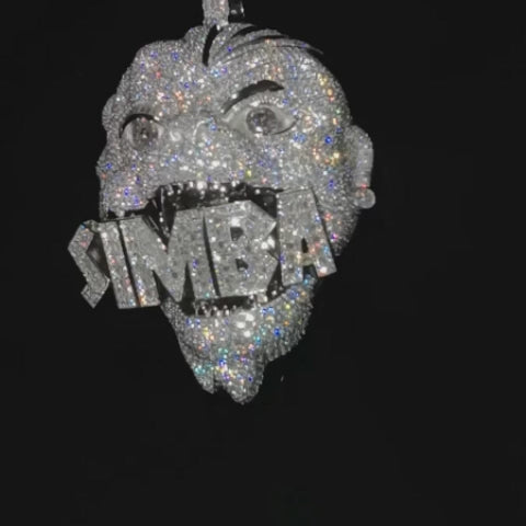 Colgante de la Bestia Salvaje 3D con Nombre Personalizado Iced Out, Colgante SIMBA