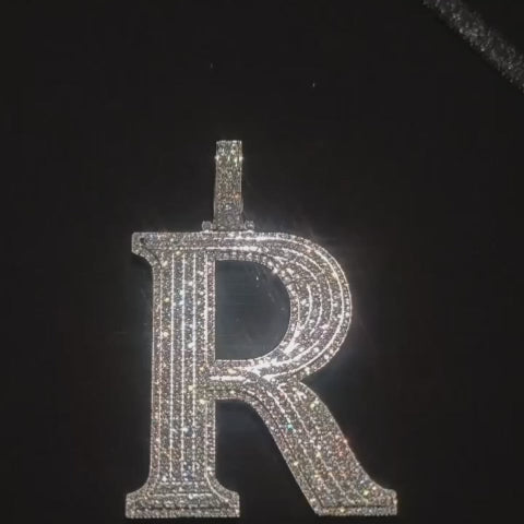 2 inches A to Z VVS Diamond Letter Pendant Suitable for Everyday Wear Video