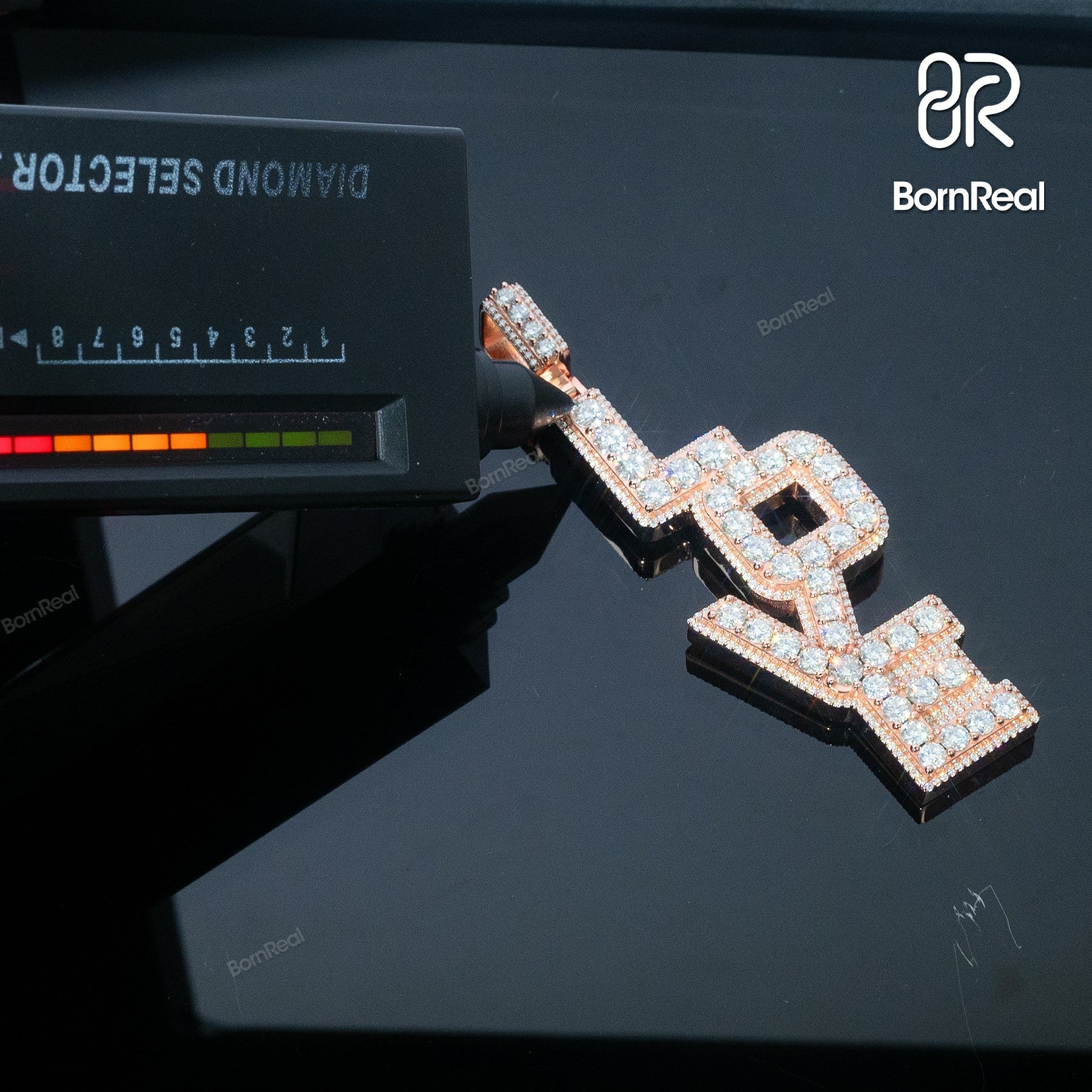 Rose Gold Moissanite Hip Hop Iced Out 'LOVE' Custom Letter Pendant - Custom Silver 10K/14K/18K Real Gold Diamond Rapper Jewelry