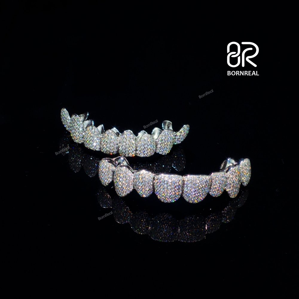 Custom VVS Moissanite Diamond Grillz Bornreal Jewelry - Bornreal Jewelry