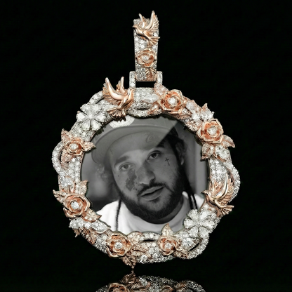 BornReal Wings & Roses Memory Pendant