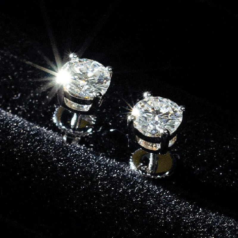 0.6 - 6CT D Color VVS Moissanite Diamond Stud Earring In 10K Gold For Gift（A Pair）