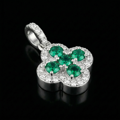 Lucky Stone Clover Pendant