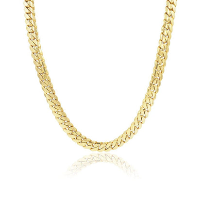 10K Real Gold 12MM Hollow Cuban Link Chain