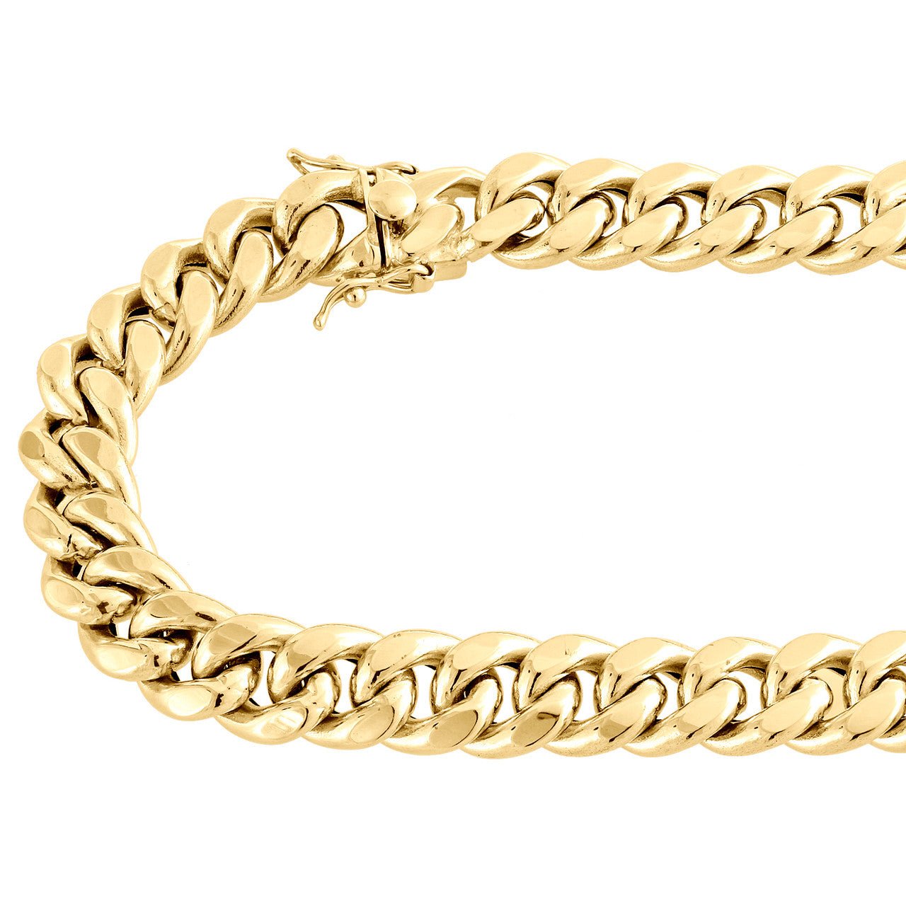 10K Real Gold 12MM Hollow Cuban Link Chain