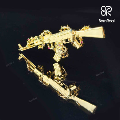 Thorns of Hope | Only 17 Remaining - Thorned AK-47 Pendant For Peace Pendant Jewelry