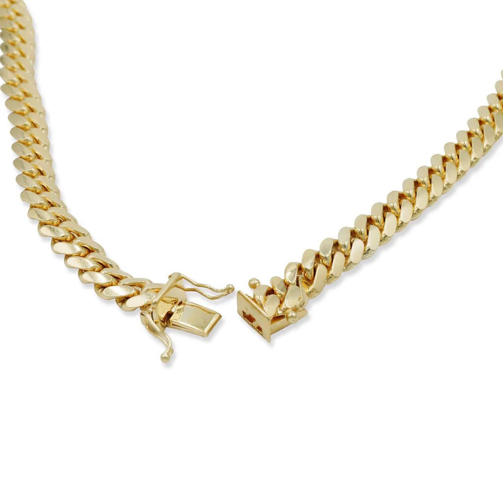 14K Real Gold 5MM Solid Cuban Link Chain Bracelet