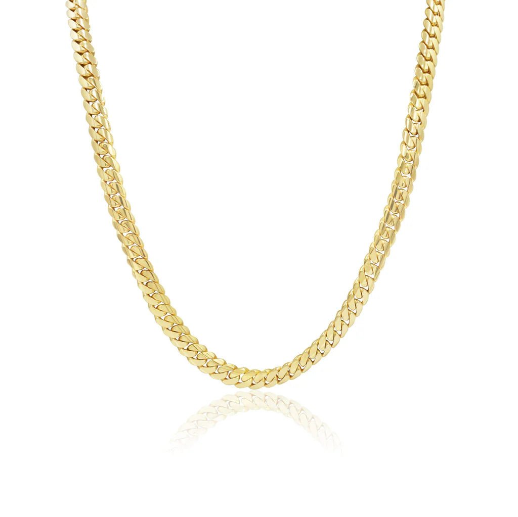 14k Real Gold Hip Hop Solid Cuban Link Chain 8mm