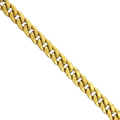 14k Real Gold Hip Hop Solid Cuban Link Chain 8mm