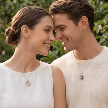 Spinning Vintage Fire-Engraved Initial Mother of Pearl Diamond Jewelry Necklaces