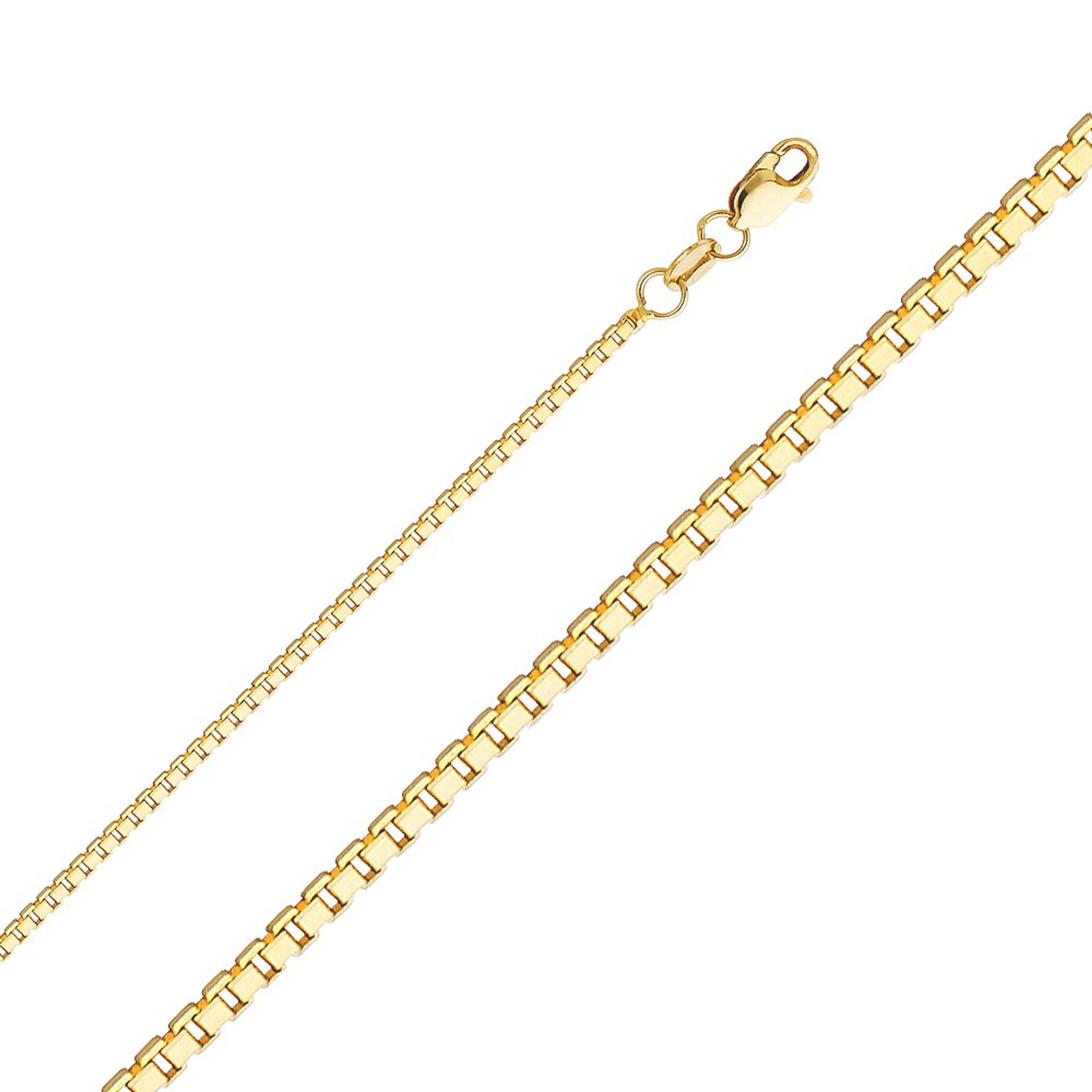 18K Yellow Gold 1MM Box Chain Necklace