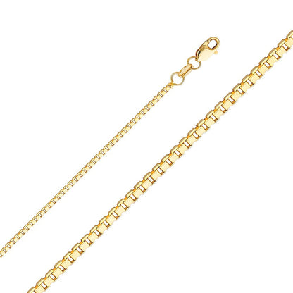 18K Yellow Gold 1MM Box Chain Necklace