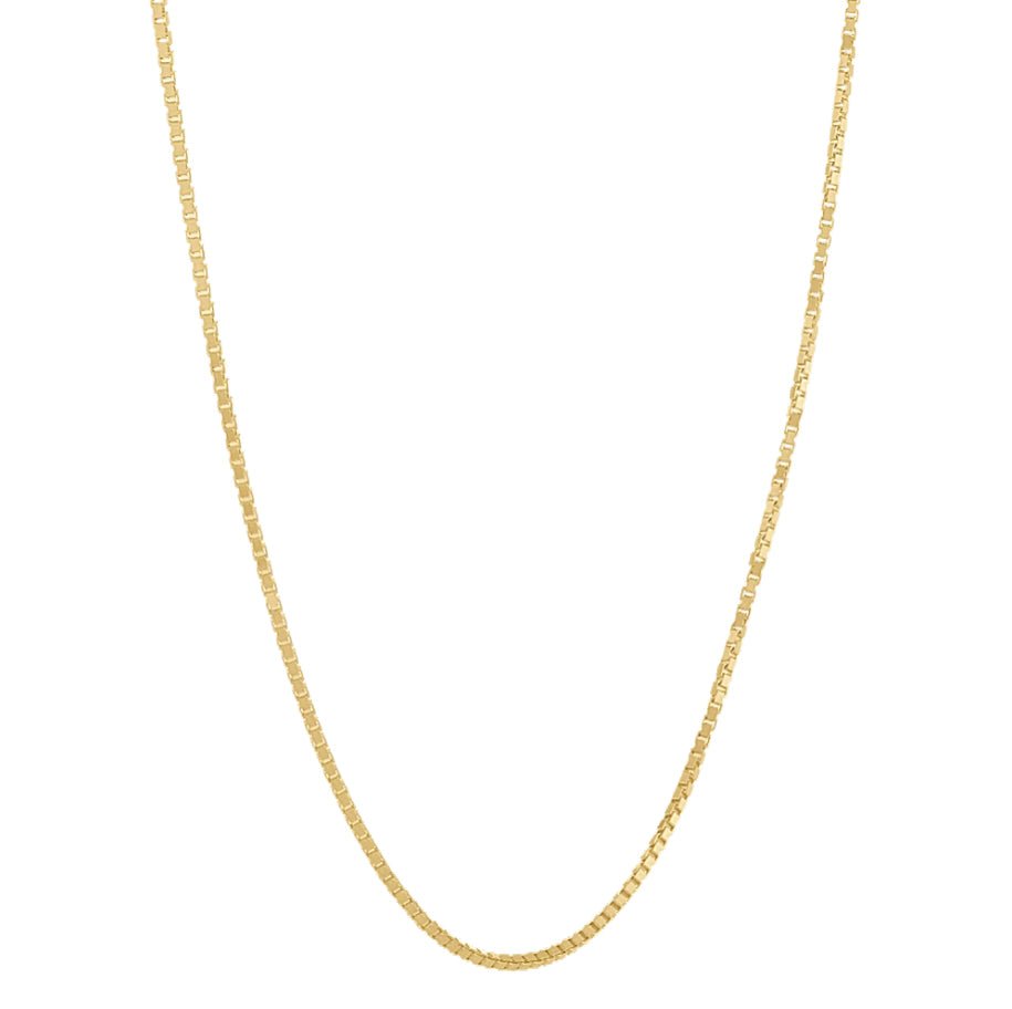 18K Yellow Gold 1MM Box Chain Necklace