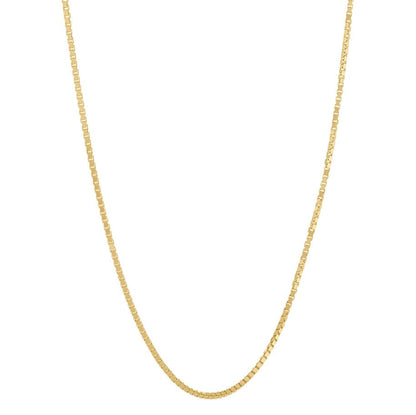 18K Yellow Gold 1MM Box Chain Necklace