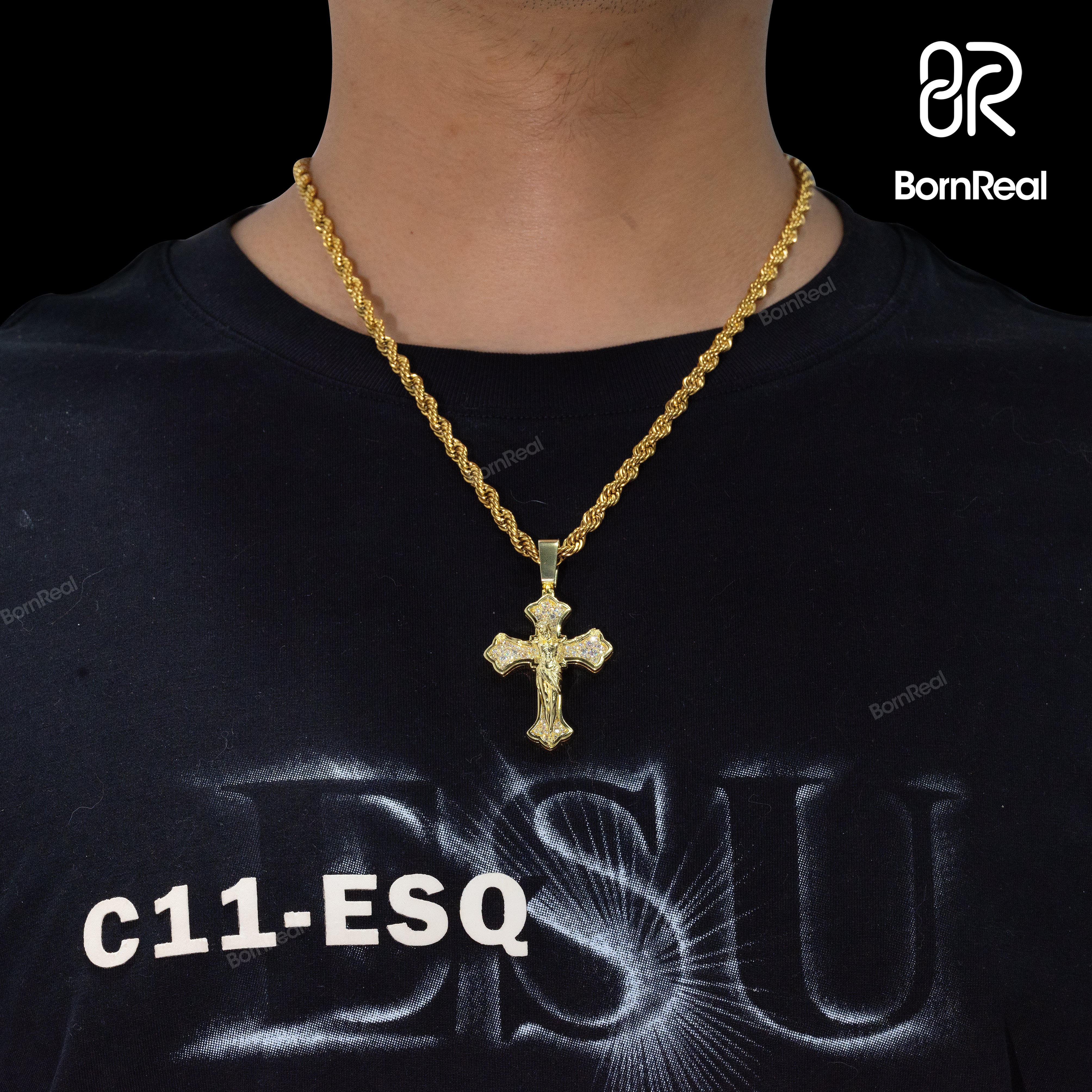 God's Mercy | Jesus Cross Pendant VVS Moissanite Diamond Pendant | Only 30 Available