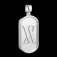 Custom Sterling Silver Logo Dog Tag Pendant