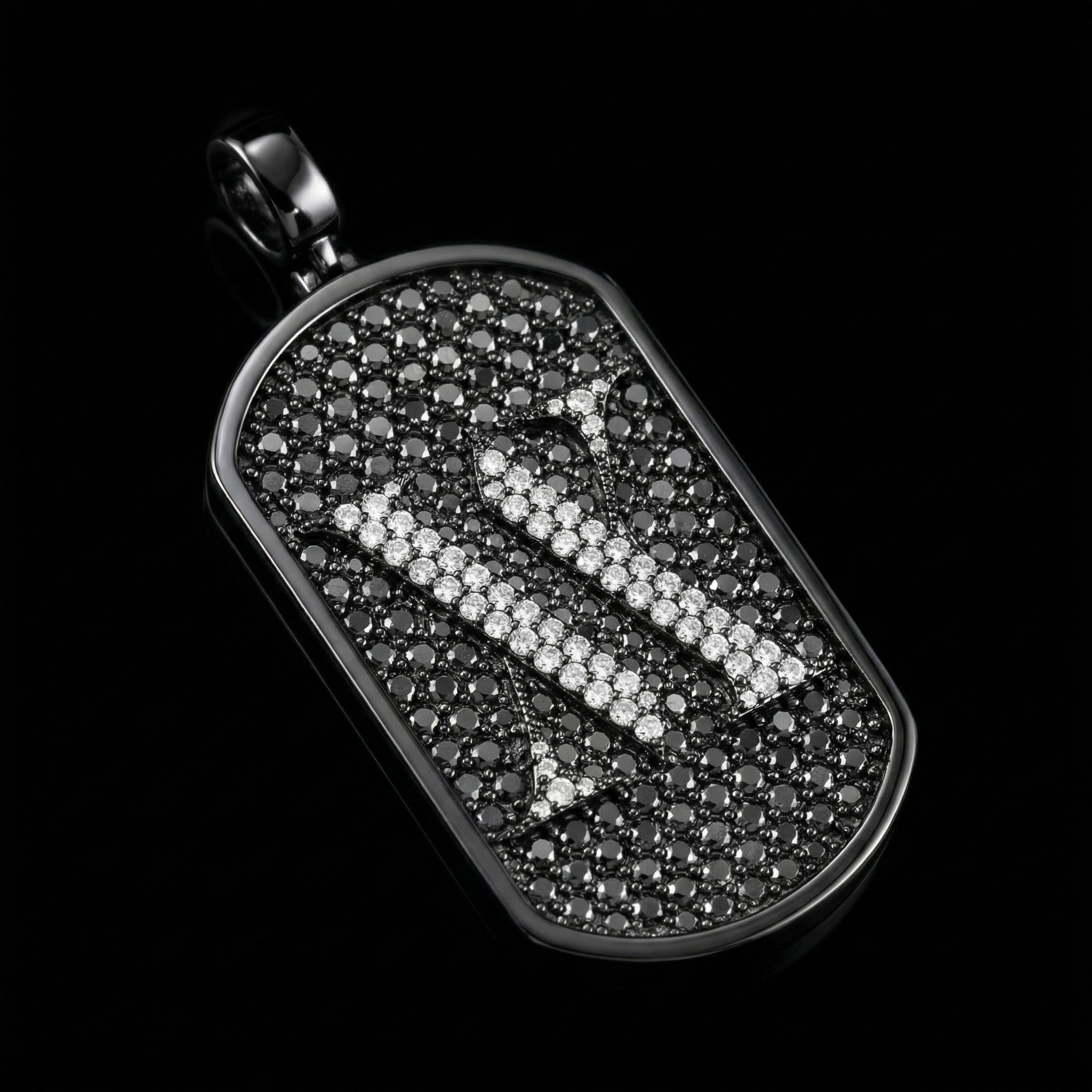 Custom Iced Moissanite Dog Tag Pendant