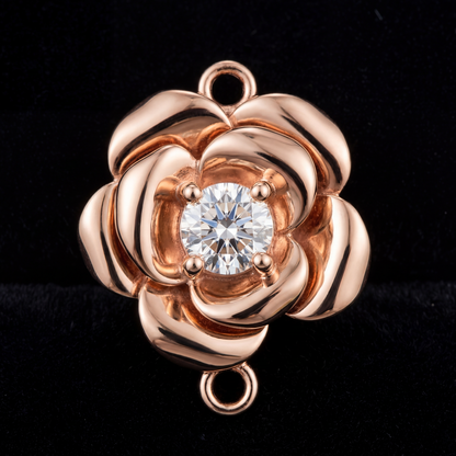 Rose Bloom Solitaire Pendant