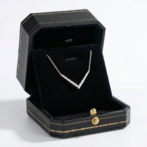 Chevron V-Bar Pendant Necklace