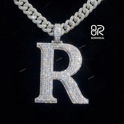 2 inches A to Z VVS Diamond Letter Pendant Suitable for Everyday Wear