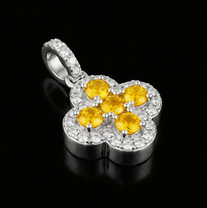 Lucky Stone Clover Pendant