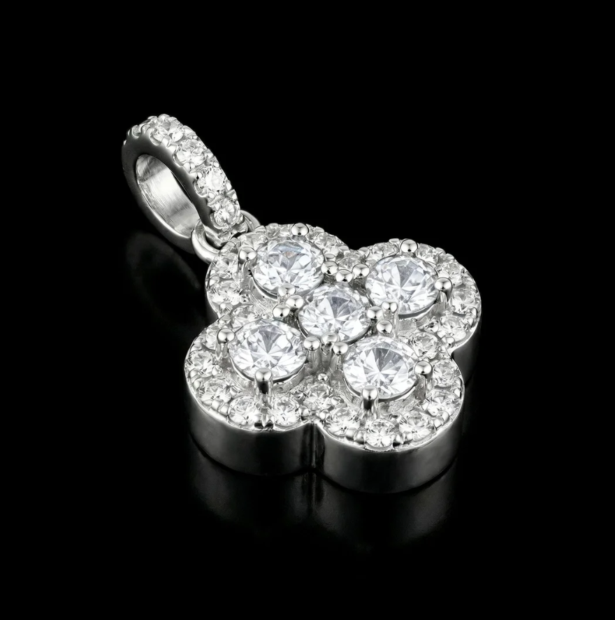 Lucky Stone Clover Pendant