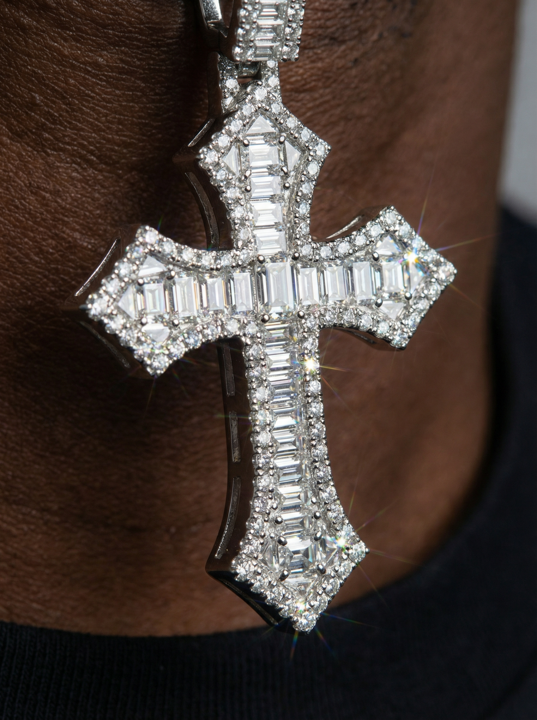 Cold Faith Cross Pendant 925 Silver Jewelry