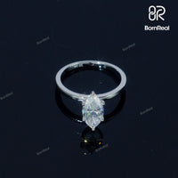 Marquise Moissanite Solitaire Engagement Ring 925 Silver 10K/14K/18K Real Gold Diamond Jewelry