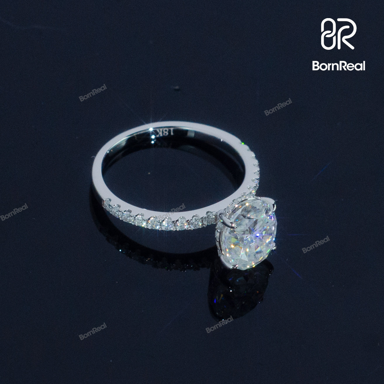 Solitaire Oval Moissanite Engagement Ring 925 Silver 10K/14K/18K Real Gold Diamond Jewelry